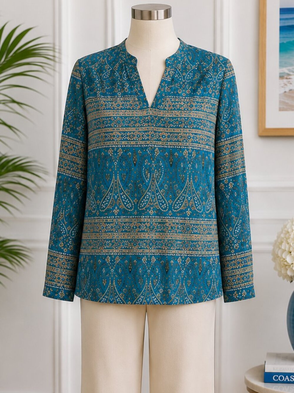 💙 SeSe Code Paisley Blouse – Size Large 💙